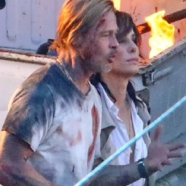 Caminata tranquila en el set de Bullet Train. Créditos: La Nación.