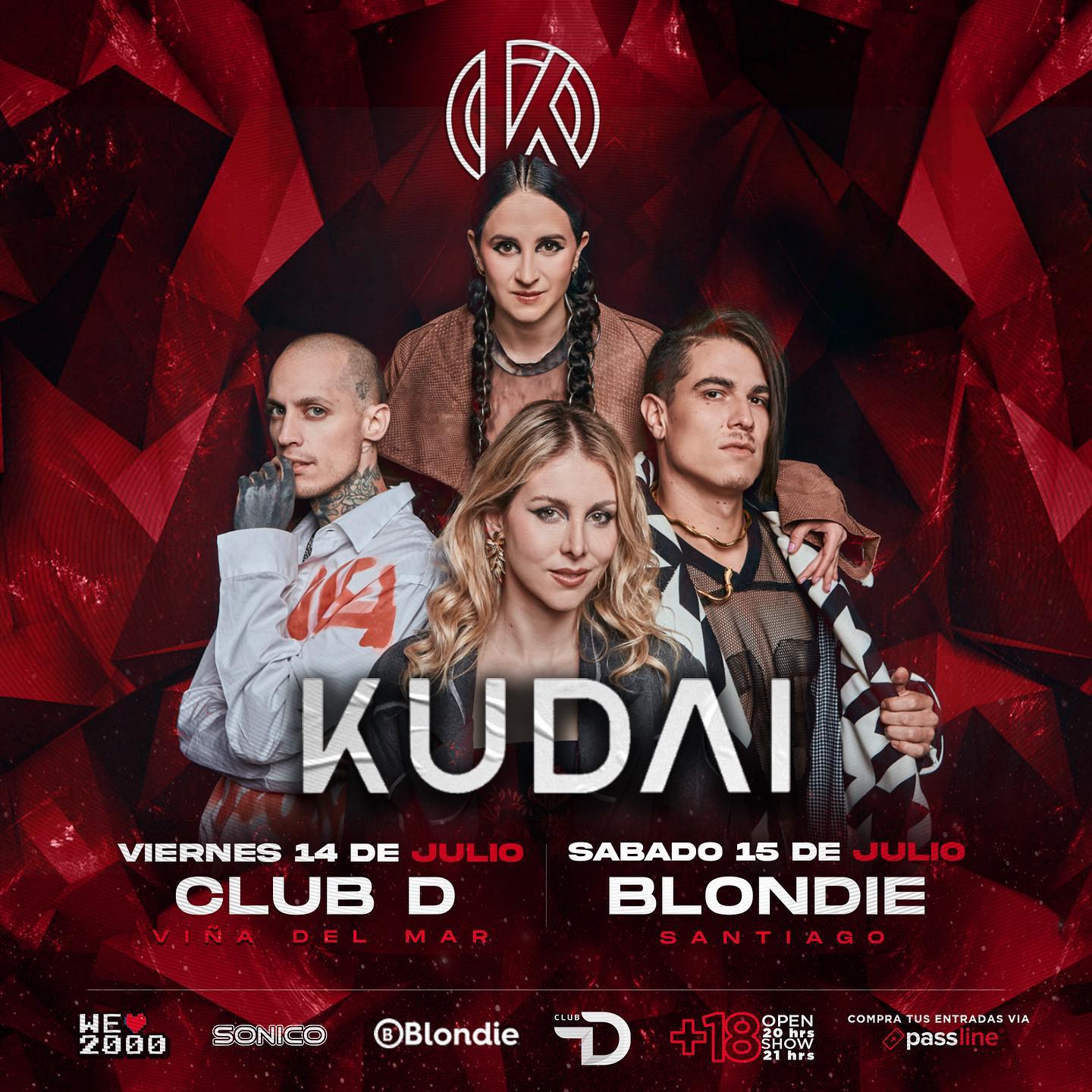 Conciertos de Kudai en Santiago y Viña del Mar