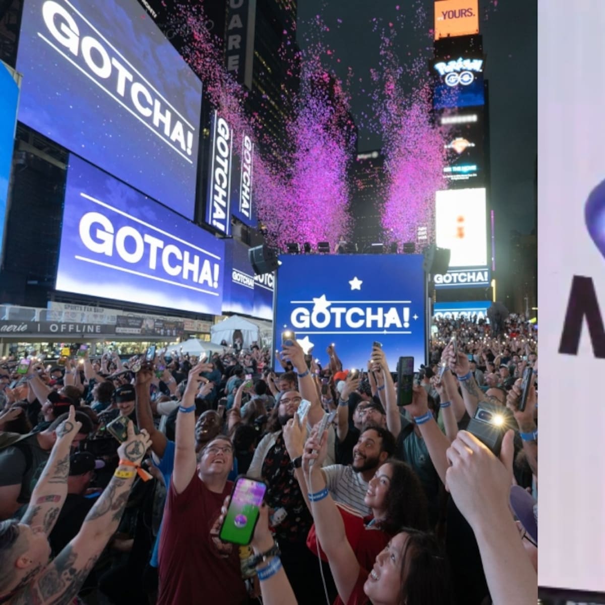Miles de fanáticos se tomaron Times Square para derrotar a Mewtwo en "Pokémon Go"