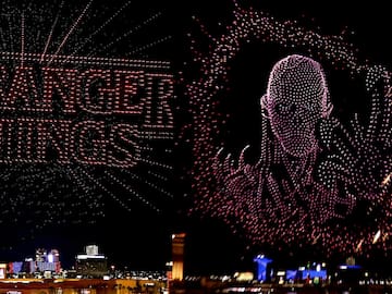 ¡Impresionante! El cielo de Las Vegas se llenó de drones con imágenes inspiradas en "Stranger Things"