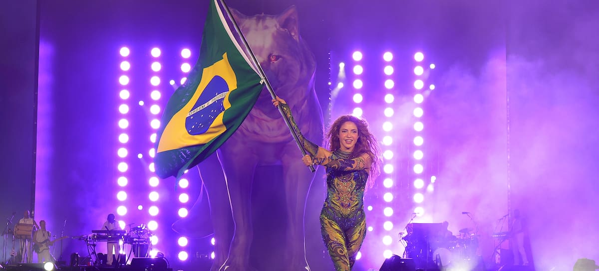 RIO DE JANEIRO, BRAZIL - MAY 3: Shakira performs live during a concert as part of TODO MUNDO NO RIO at Copacabana beach on May 3, 2026 in Rio de Janeiro, Brazil. (Photo by Kevin Mazur/Kevin Mazur/Getty Images for Shakira)