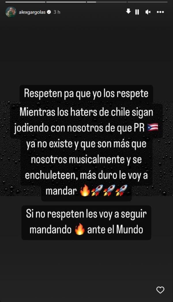 Captura Instagram @alexgargolas