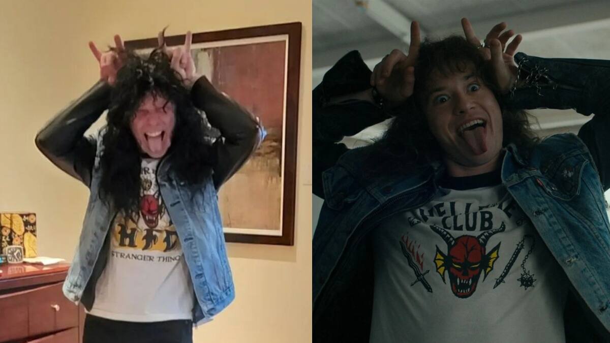 James Hetfield rinde homenaje a Eddie Munson de “Stranger Things” con divertido disfraz