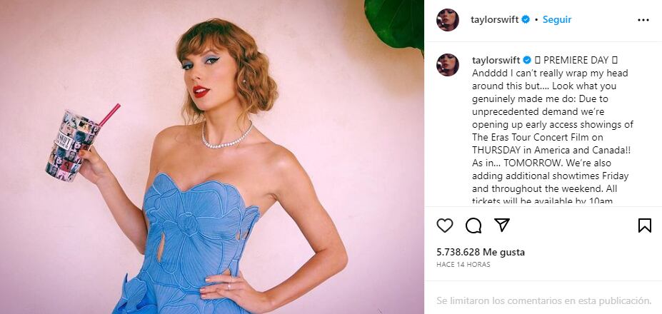 Captura @taylorswift