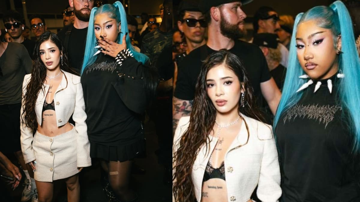 Katteyes se roba las miradas en la Fashion Week de París tras posar junto a la hija de Kim Kardashian y Kanye West