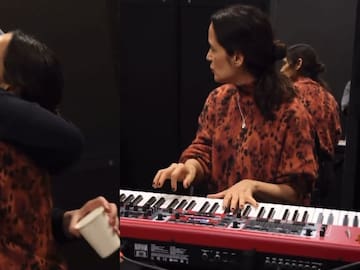 Comparten detrás de cámaras de la reunión entre Bad Bunny y Julieta Venegas