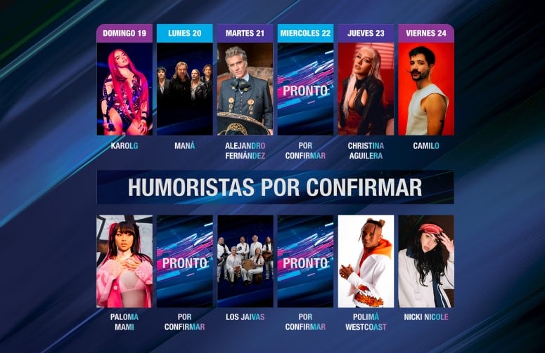 Lineup Festival Viña Del Mar 2023