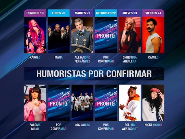 Lineup Festival Viña Del Mar 2023