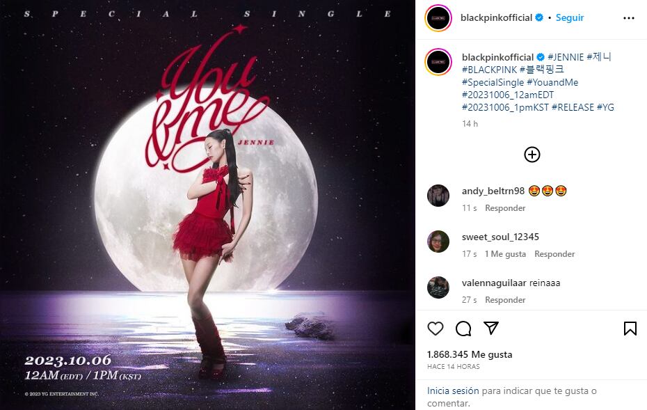 Captura @blackpinkofficial