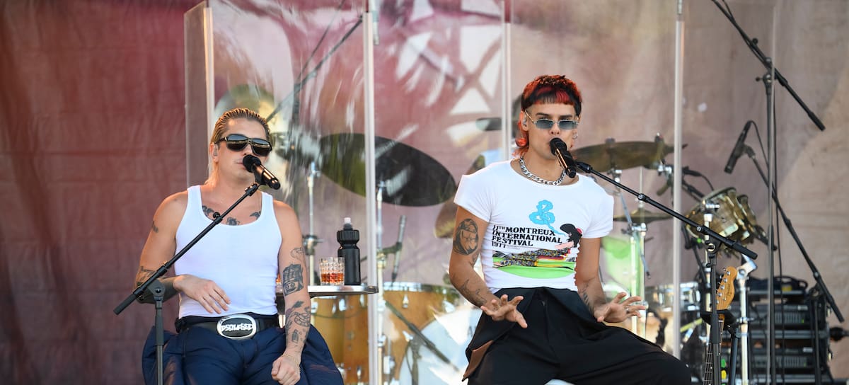 PARIS, FRANCE - JULY 20: Argentine experimental hip hop duo CA7RIEL & Paco Amoroso perform live on stage during the 5th Lollapalooza Paris Festival on July 20, 2025 in Paris, France. (Photo by Kristy Sparow/Getty Images)