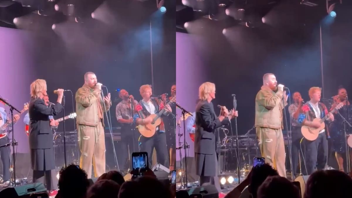 Sam Smith sorprende cantando "I'm Not the Only One" junto a Ed Sheeran y Brandi Carlile