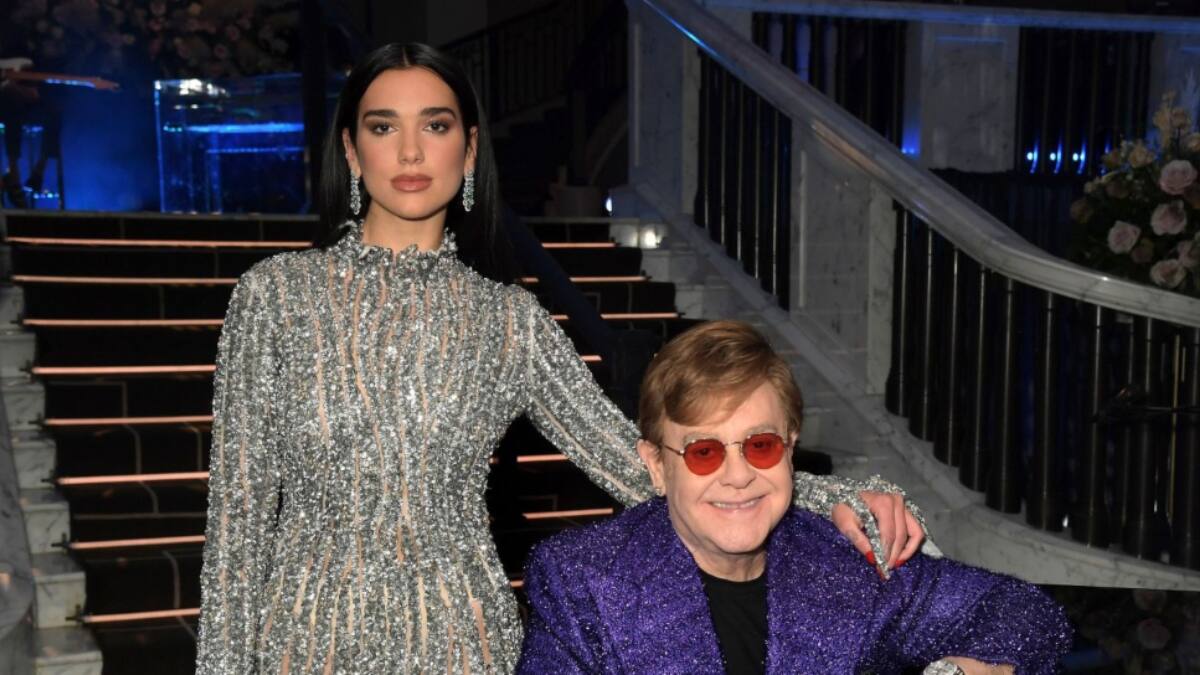 ¡La media dupla! Dua Lipa y Elton John se lucen con una imperdible presentación