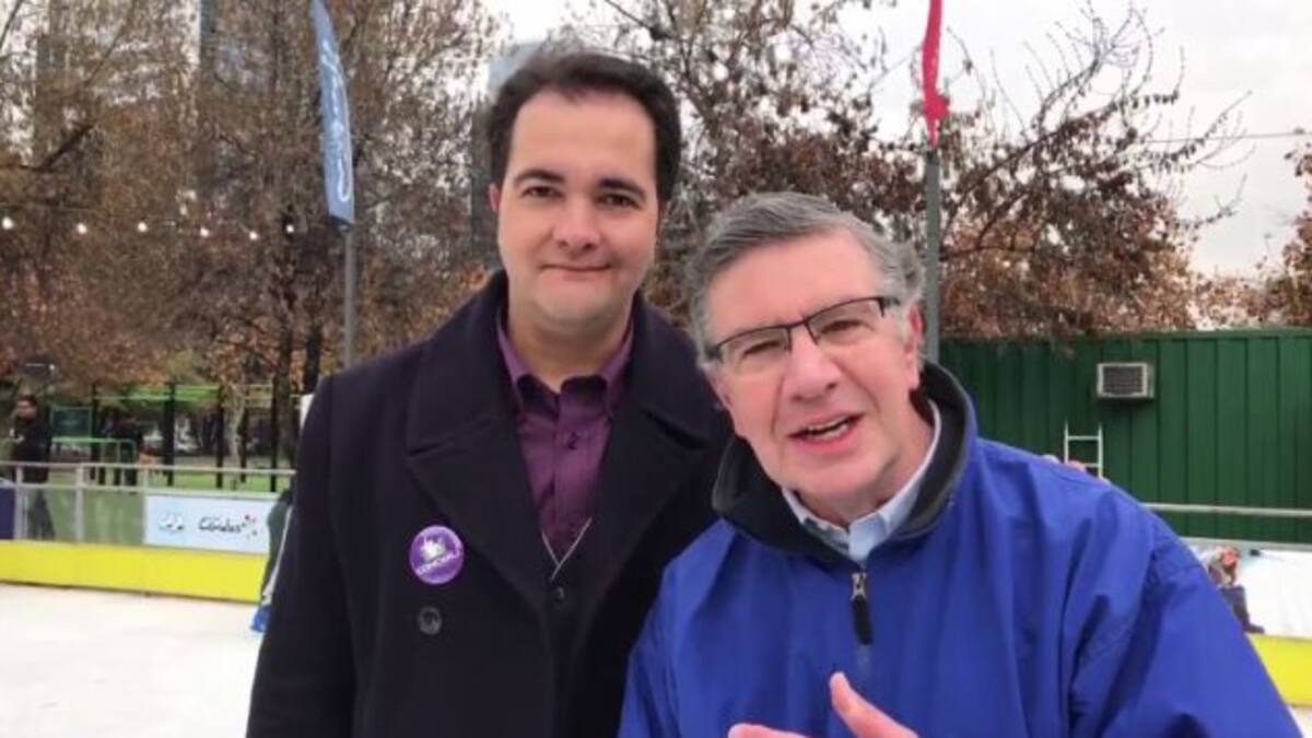 Joaquín Lavín y René de La Vega patinaron al ritmo de “Chica Rica”