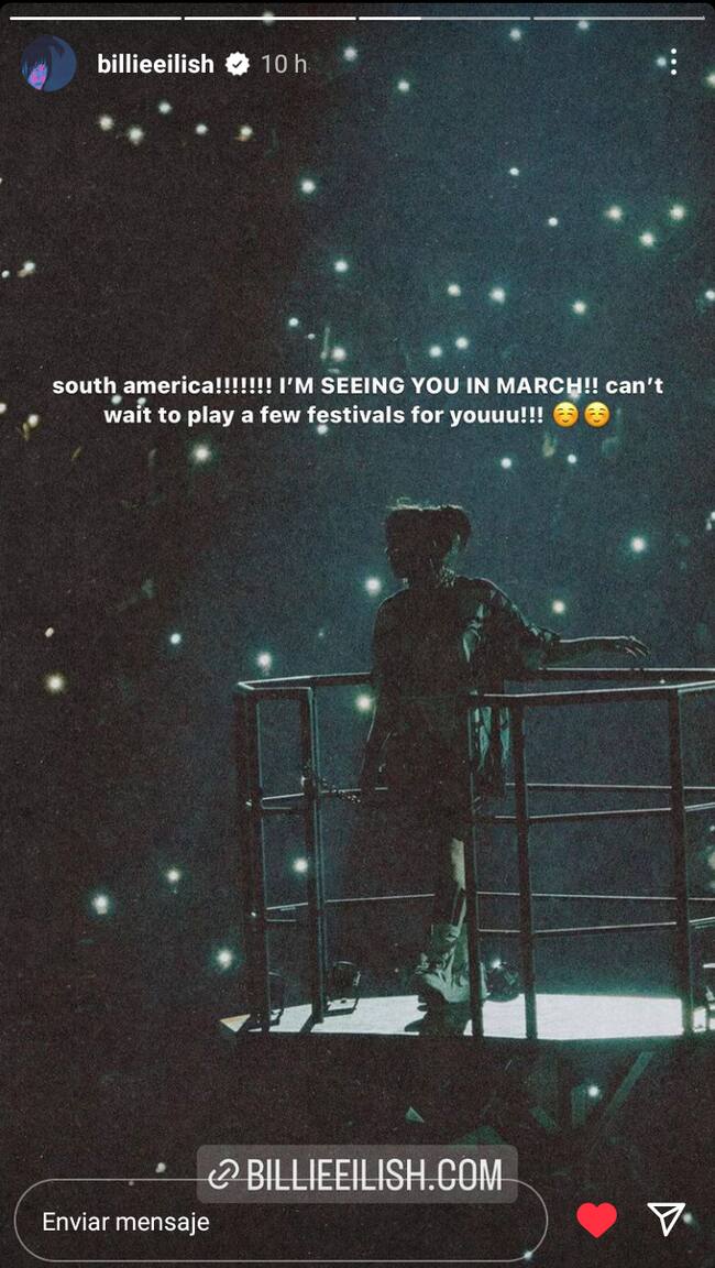 Captura @billieeilish
