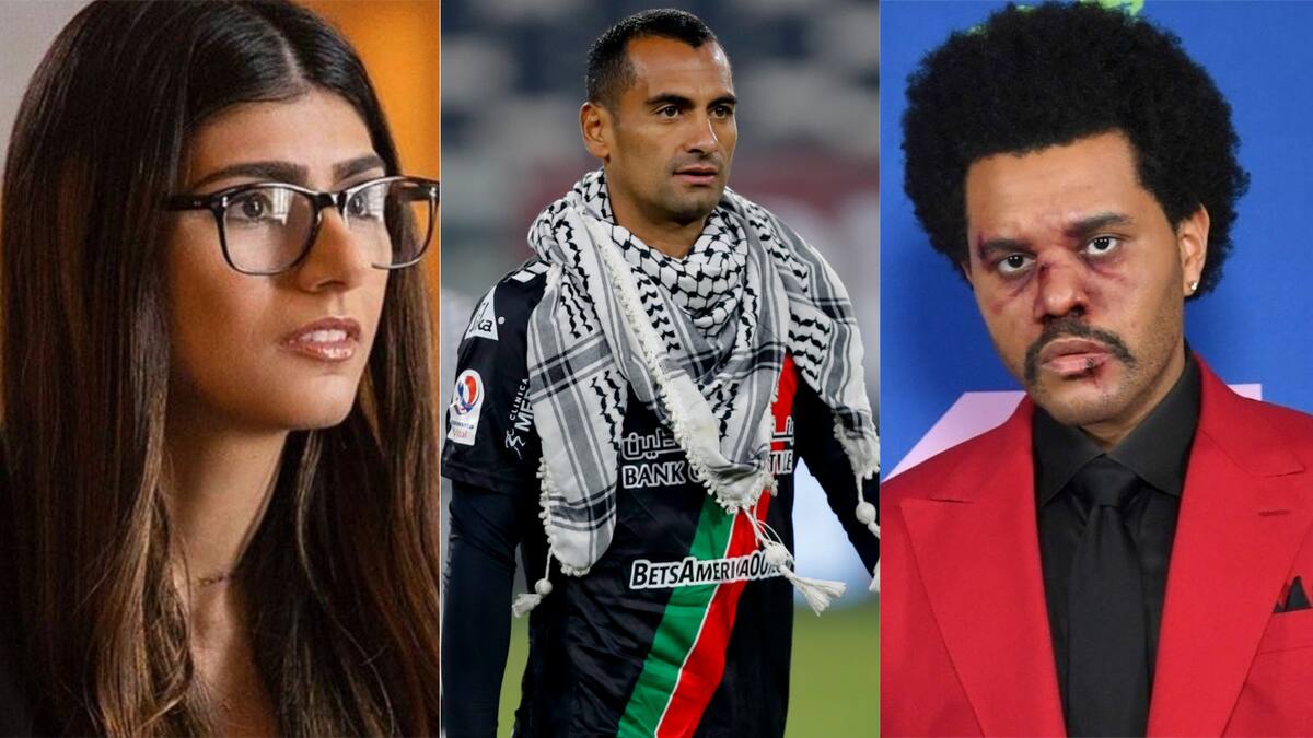 Mia Khalifa y The Weeknd compartieron el gesto hecho por Palestino en la cancha