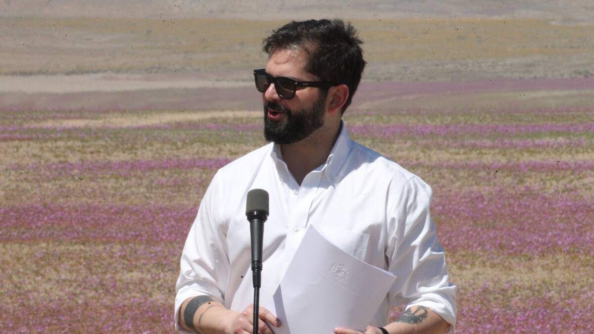 Presidente Gabriel Boric anuncia creación del Parque Nacional Desierto Florido