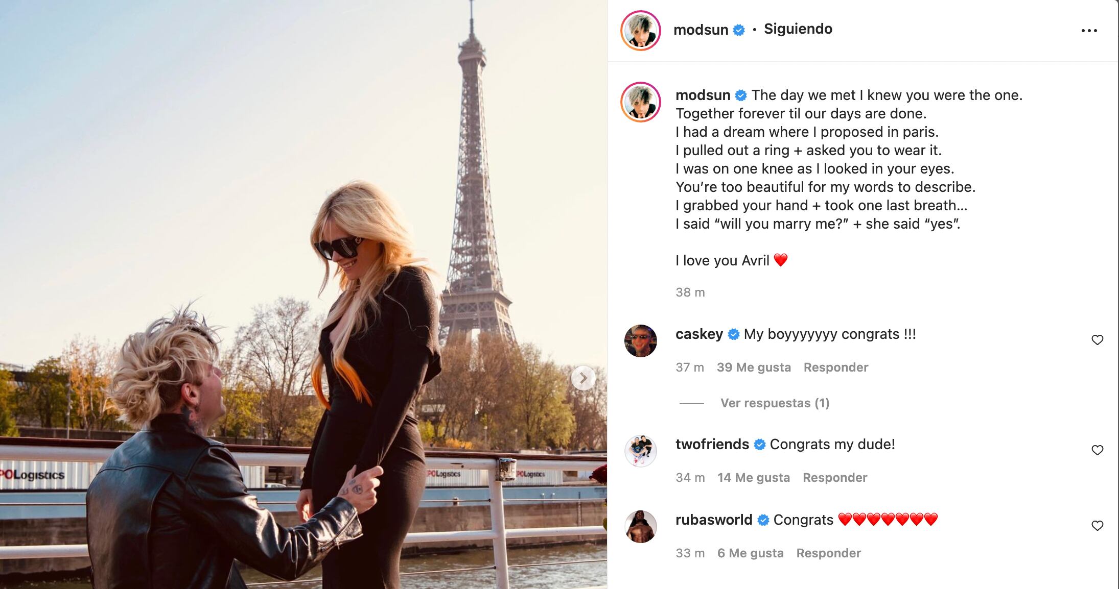 Captura Instagram @modsun