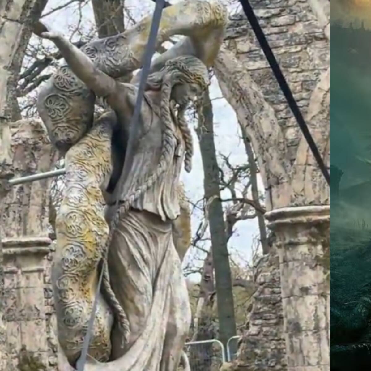 La estatua de Márika en su máximo esplendor: filtran el set del live-action de "Elden Ring"