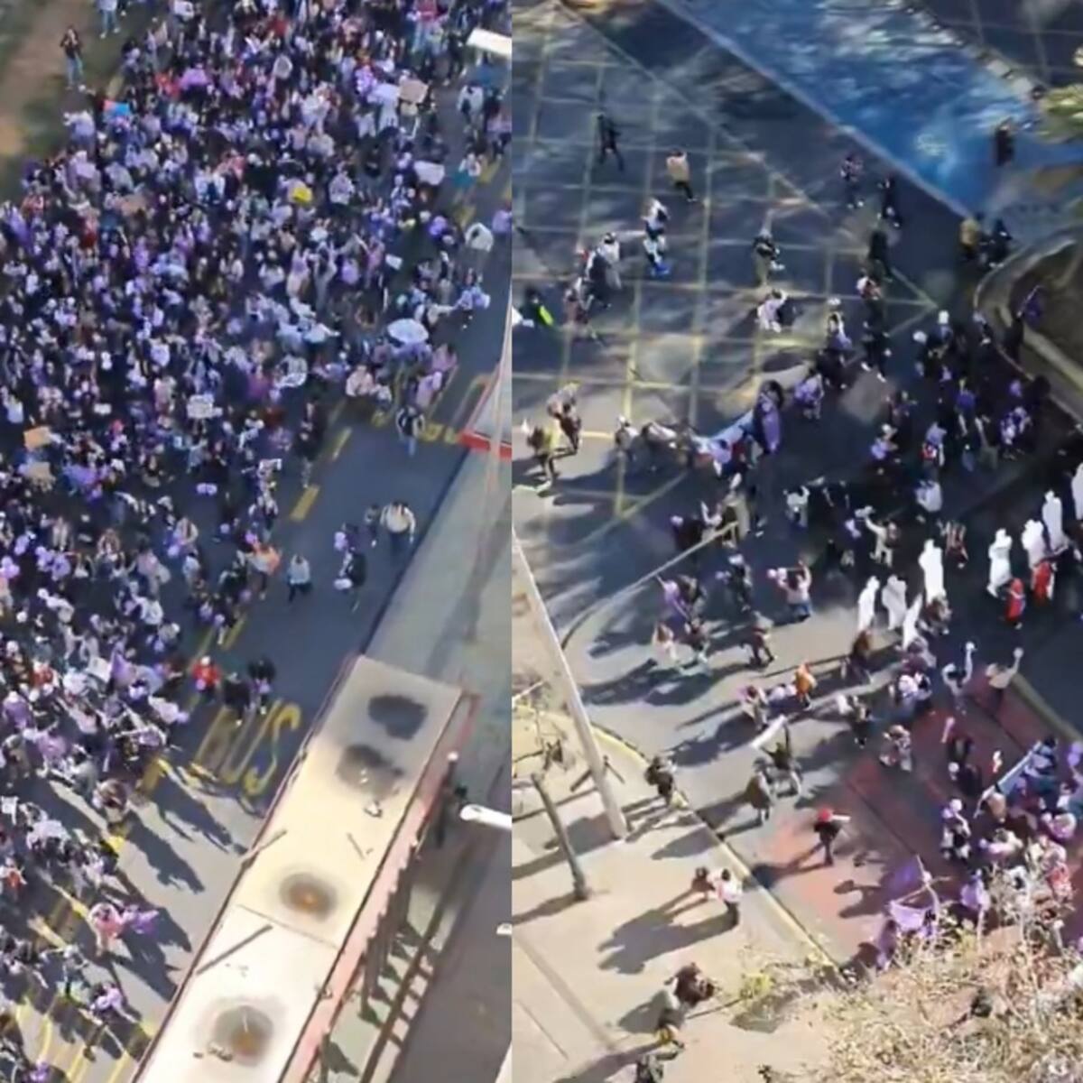 Marea morada en la Alameda: ARMY marchó hacia La Moneda para exigir a BTS en el Estadio Nacional