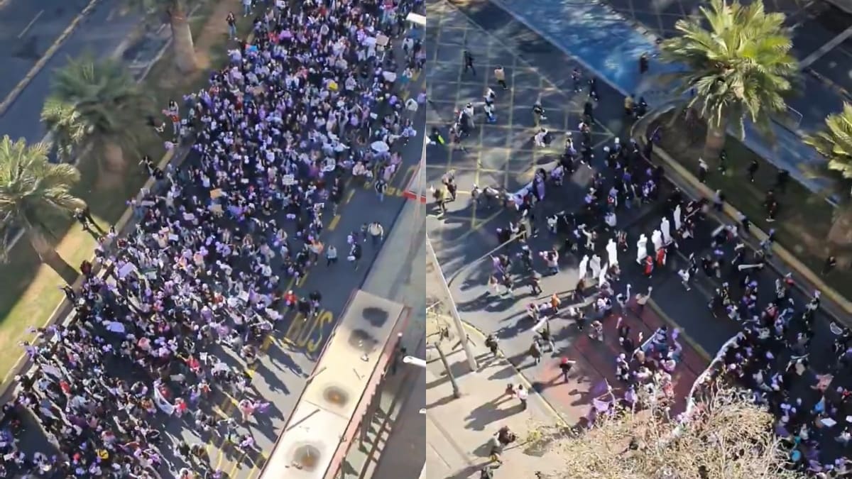 Marea morada en la Alameda: ARMY marchó hacia La Moneda para exigir a BTS en el Estadio Nacional