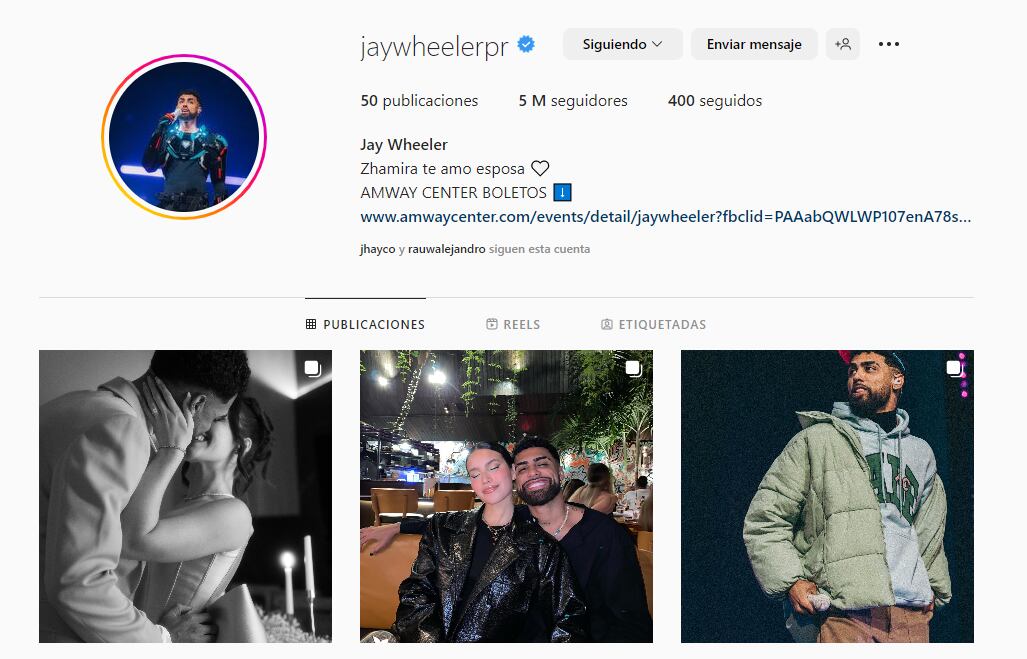 Captura Instagram @jaywheelerpr