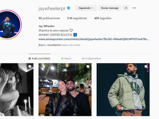 Captura Instagram @jaywheelerpr