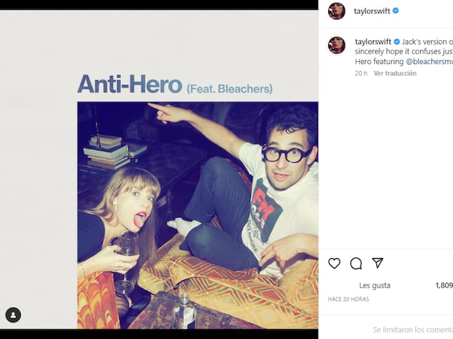 Captura @taylorswift