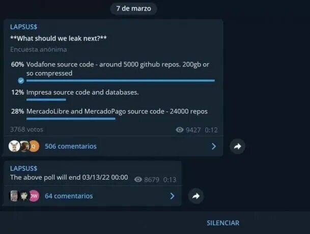 Lapsus$ y su hackeo a Mercado Pago. Créditos: Ámbito