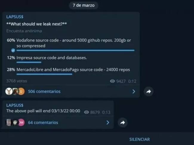 Lapsus$ y su hackeo a Mercado Pago. Créditos: Ámbito