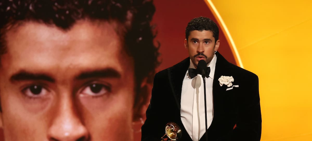 LOS ANGELES, CALIFORNIA - FEBRUARY 01: Bad Bunny accepts the Best Música Urbana Album award for "DeBÍ TiRAR MáS FOToS" onstage during the 68th GRAMMY Awards at Crypto.com Arena on February 01, 2026 in Los Angeles, California. (Photo by Johnny Nunez/Getty Images for The Recording Academy)