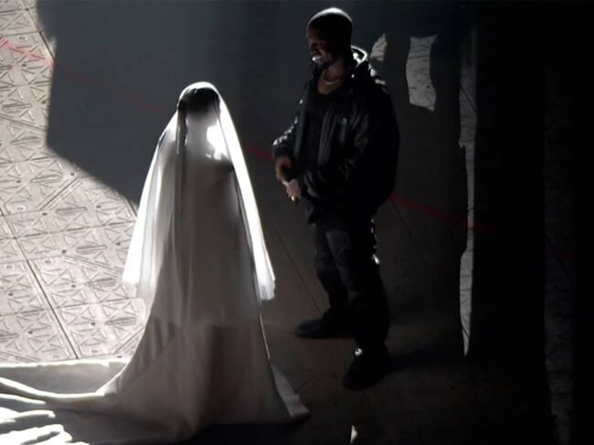 Kim Kardashian en la presentación de «Donda»