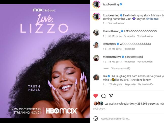 Captura @lizzobeating