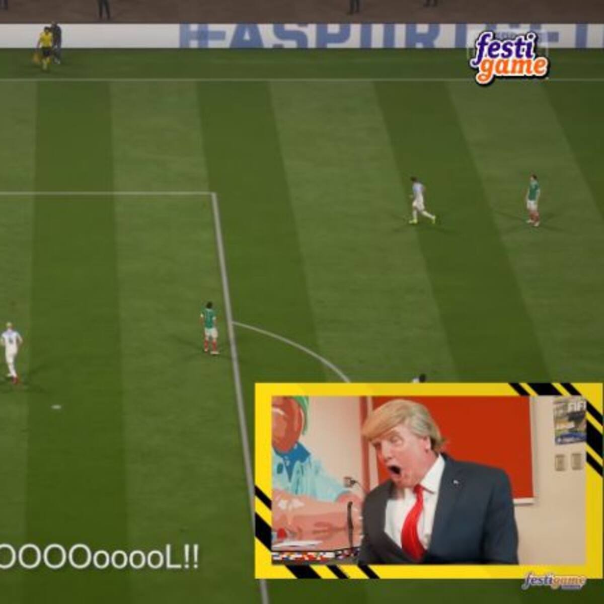 Kramer se convierte en Trump y juega FIFA 17 para Festigame