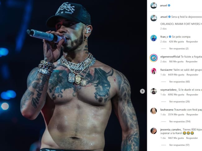 Captura Instagram @anuel </a>