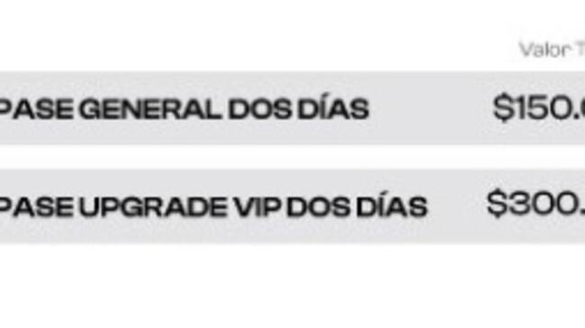 Precios Fauna Primavera 2023 (Captura Livetickets)