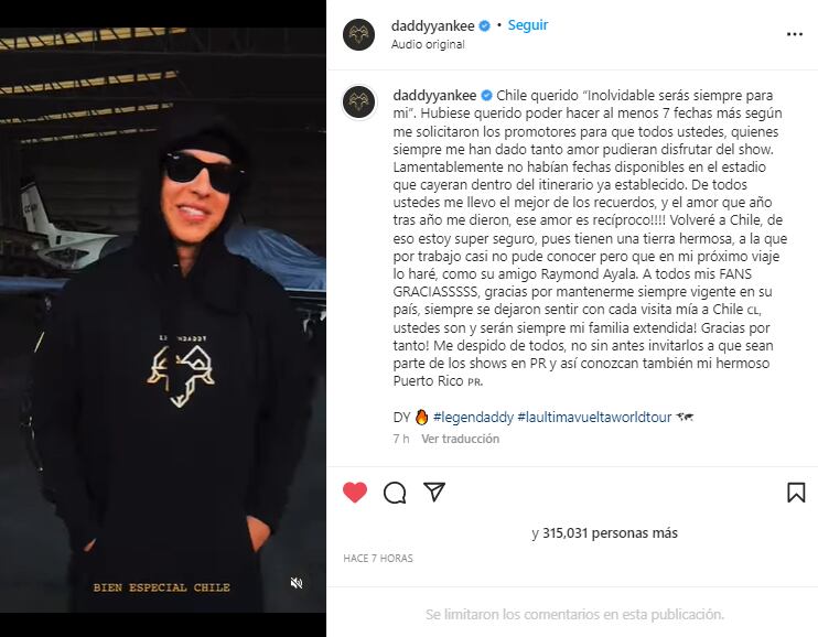 Captura: @DaddyYankee