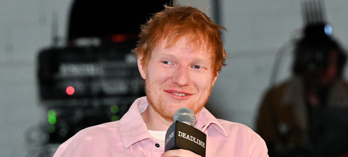 Ed Sheeran speaks onstage at Deadline Spotlight: Anatomy of a Song - "F1" held at The Motoring Club on January 09, 2026 in Los Angeles, California. (Photo by Earl Gibson III/Deadline via Getty Images)