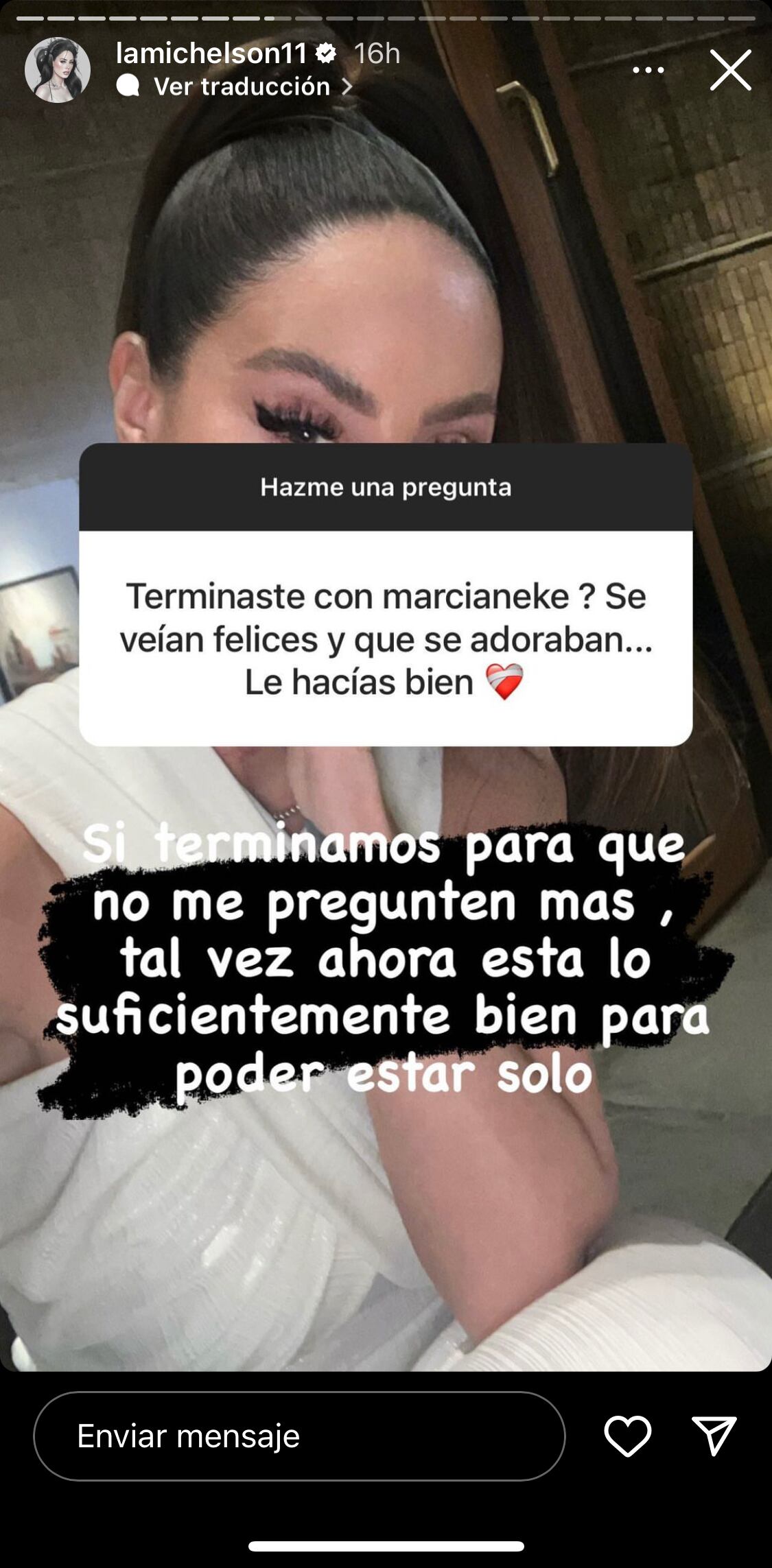 Captura Instagram @lamichelson11</a>