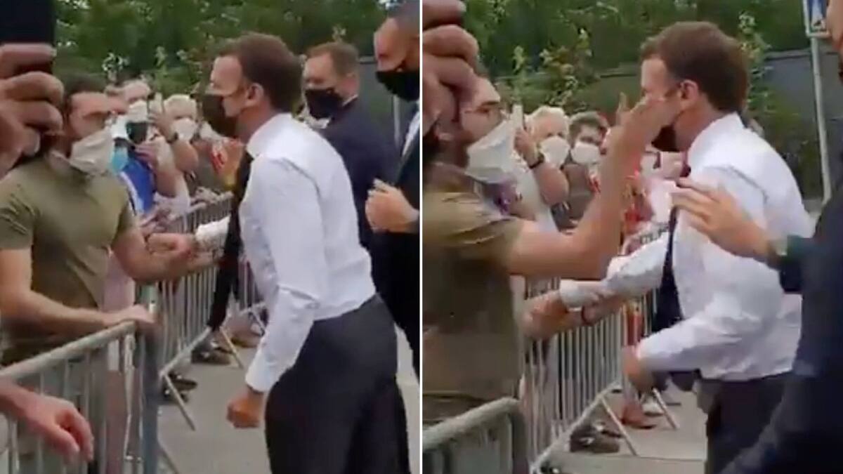 Presidente de Francia fue abofeteado en medio de una actividad en terreno