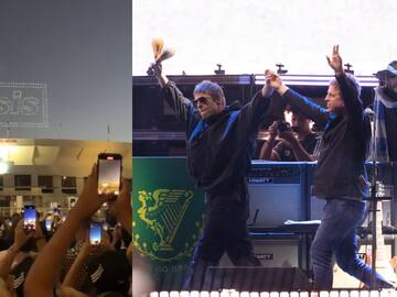 Así fue el show de drones en el previa del concierto de Oasis en Chile 2025