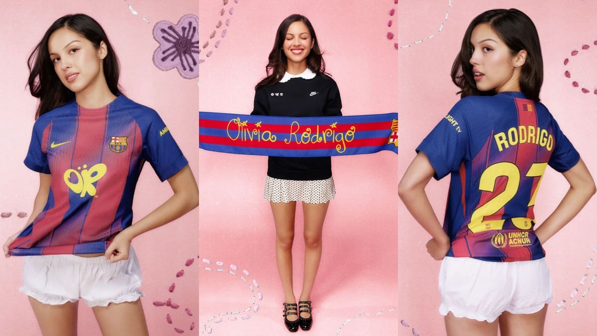 ¡Una culé más! Olivia Rodrigo luce su colaboración con la camiseta del Barcelona en la previa de "El Clásico"
