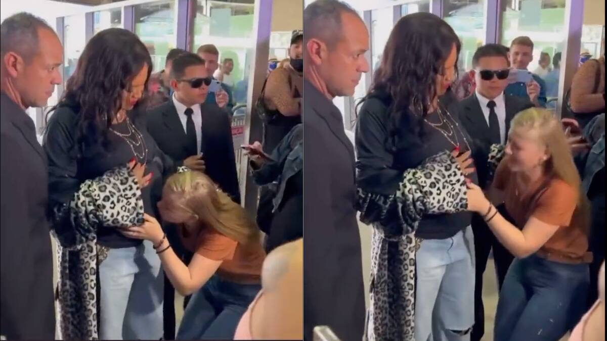 Video: Una imitadora de Rihanna causa furor paseándose por Brasil