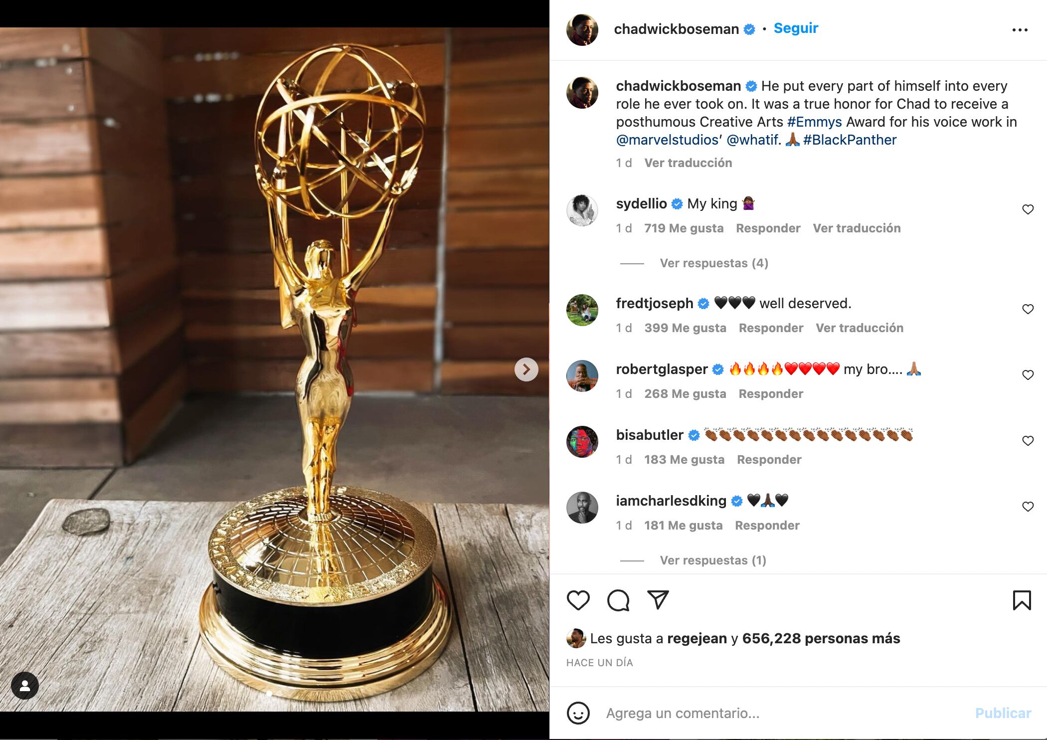 Captura Instagram @chadwickboseman