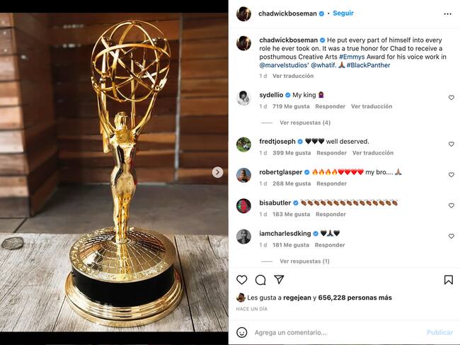Captura Instagram @chadwickboseman