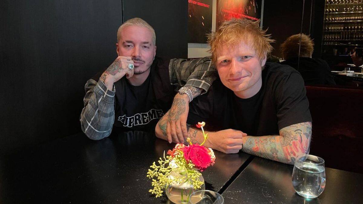 J Balvin sube fotos con Ed Sheeran: «Amistad primero, negocios después»