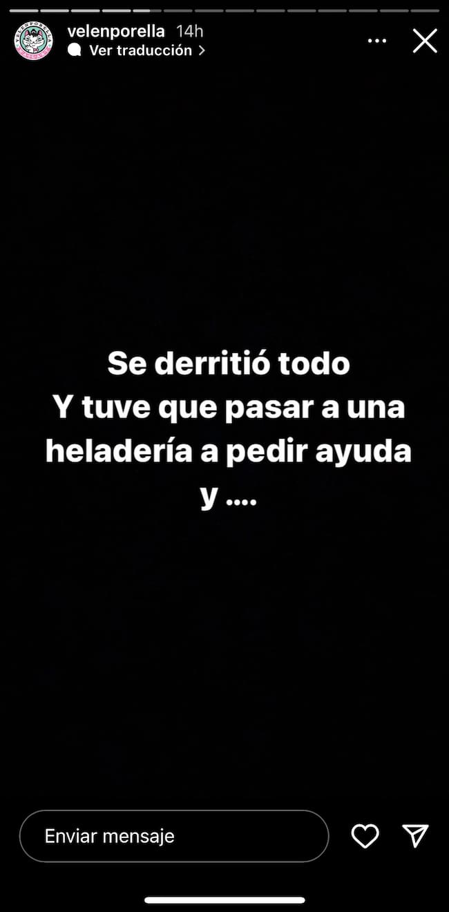 Captura Instagram @velenporella</a>