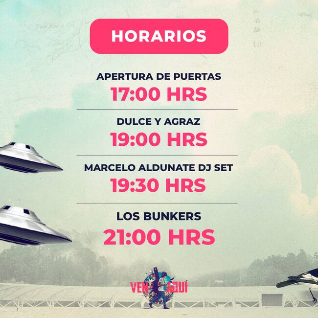 Horarios Los Bunkers Concepción