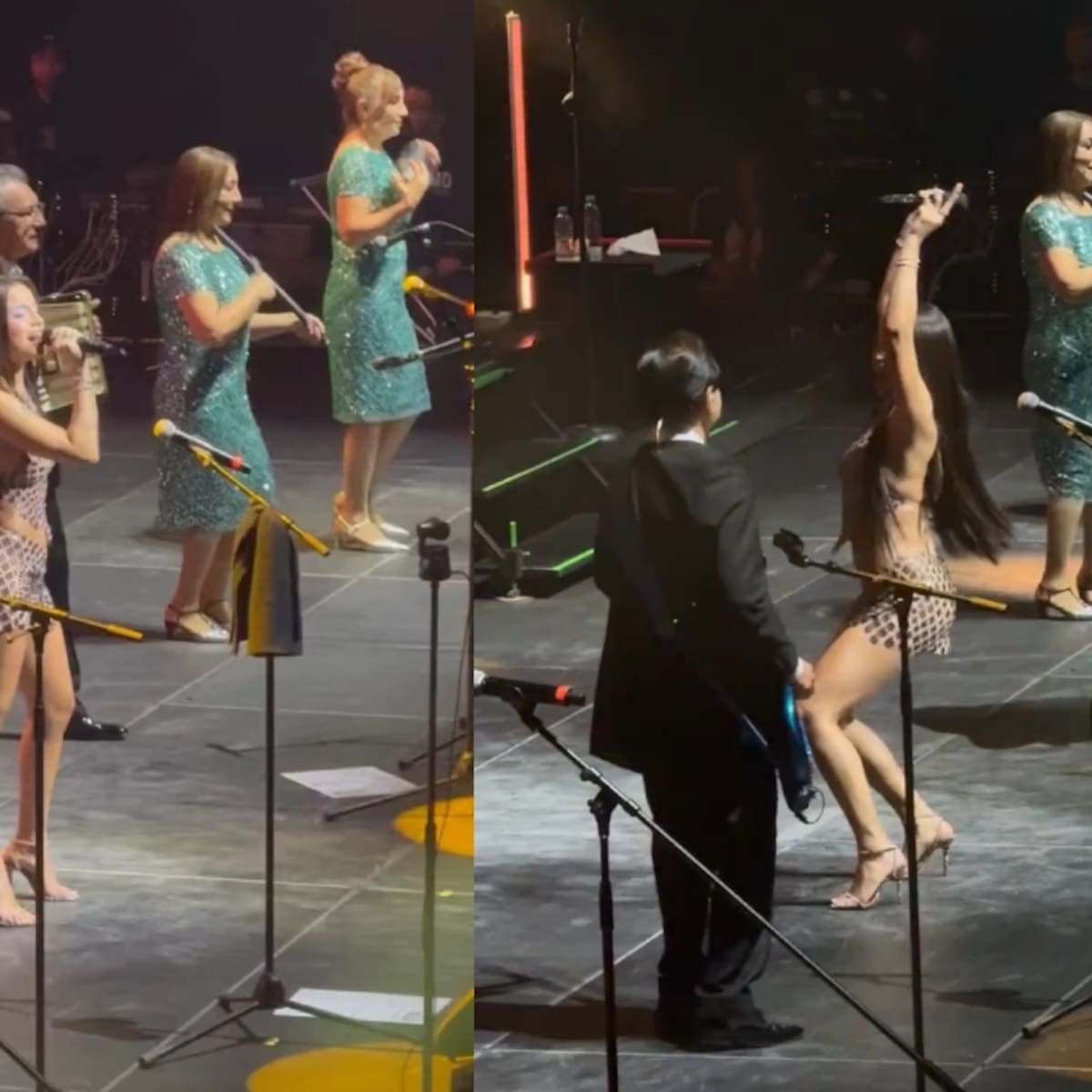 Emilia se luce cantando junto a reconocido grupo mexicano de cumbia