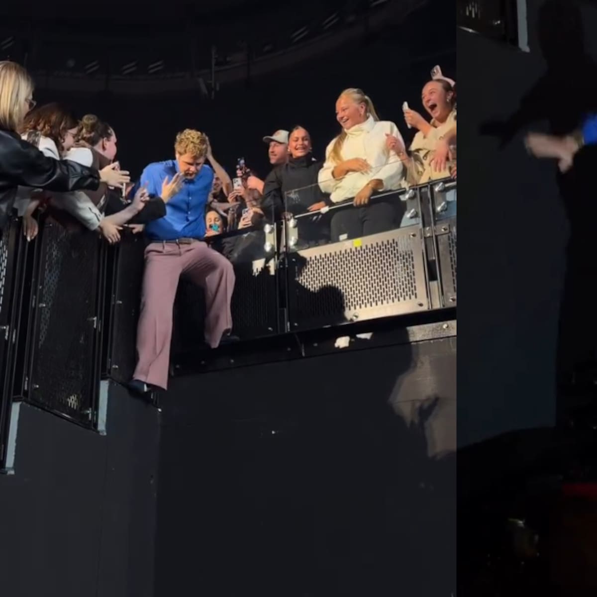 "Dijeron que me rompiera una pierna": artista estadounidense sufre estrepitosa caída en pleno concierto