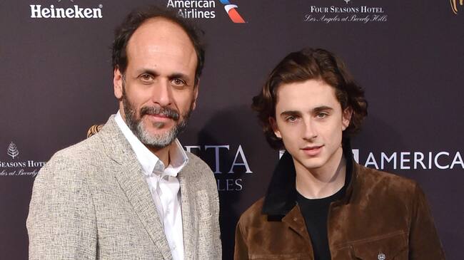 Timothée Chalamet y Luca Guadagnino